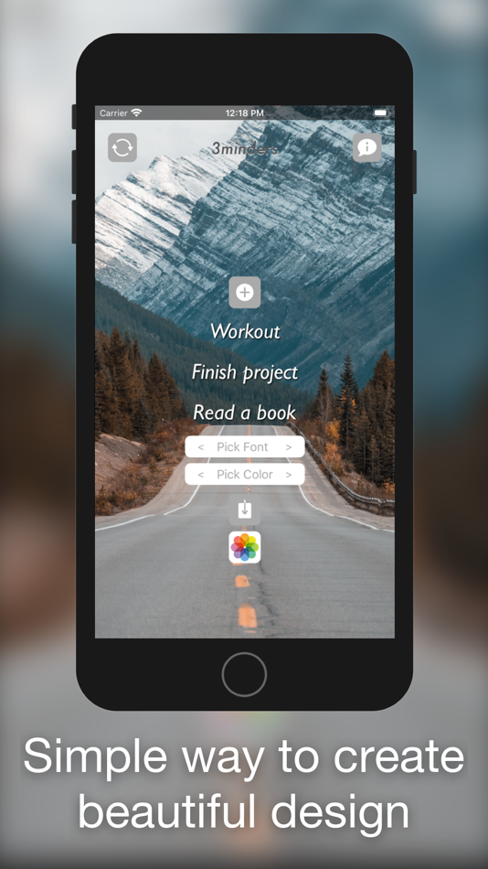 #7. 3minders - Lock Screen Notes (iOS) Podle: Alexandr Moscaliuc
