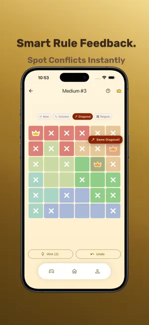 Queens Game Puzzle screenshot 2