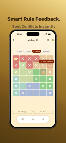 Queens Game Puzzle Screenshot 2 of 9