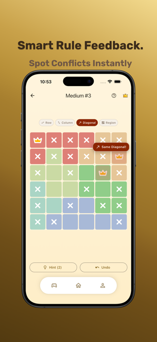 Queens Game Puzzle Screenshot 2 of 9