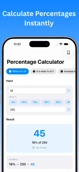 Percently: Percent Calculator screenshot 1