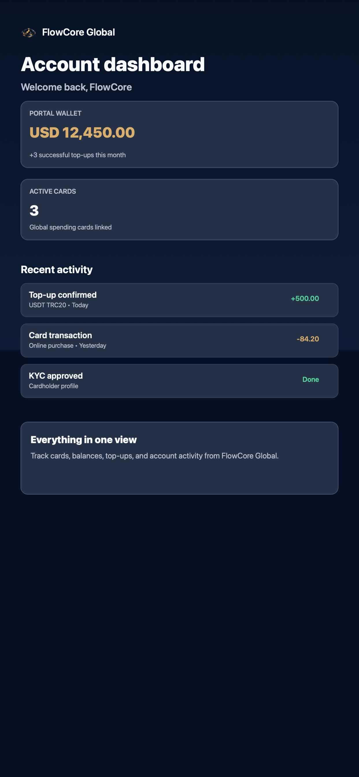 FlowCore Global screenshot 2