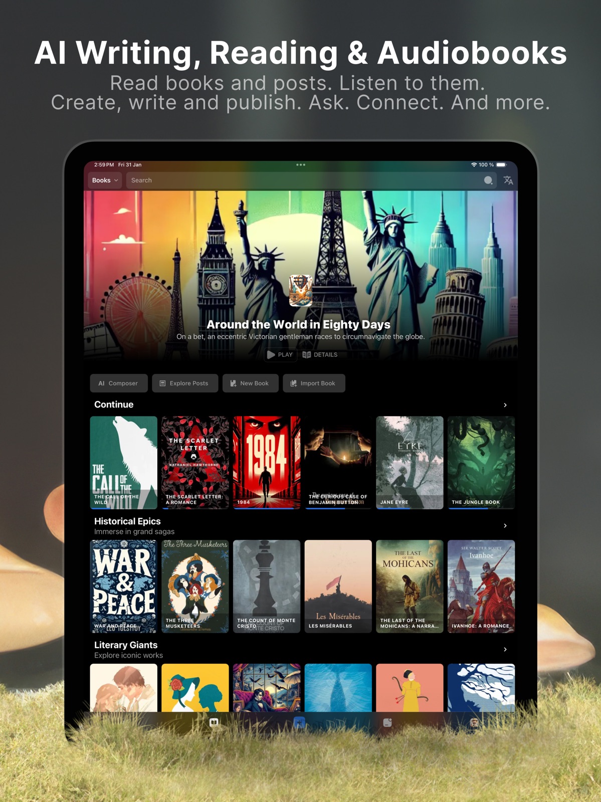 Newt - Books, Audiobooks & AI ipad screenshot 1