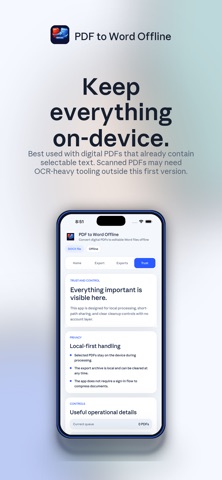 PDF to Word Offline iPhone screenshot