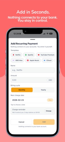 SubSnip: Subscription Tracker screenshot