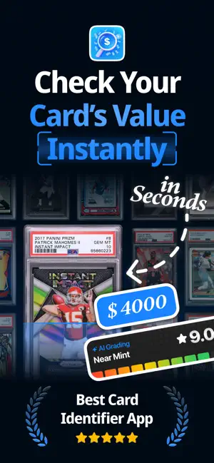 Cardly AI: Sports Card Scanner iPhone screenshot 1