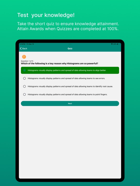 Lean Histogram Rpt iPad screenshot 9 - Productivity app
