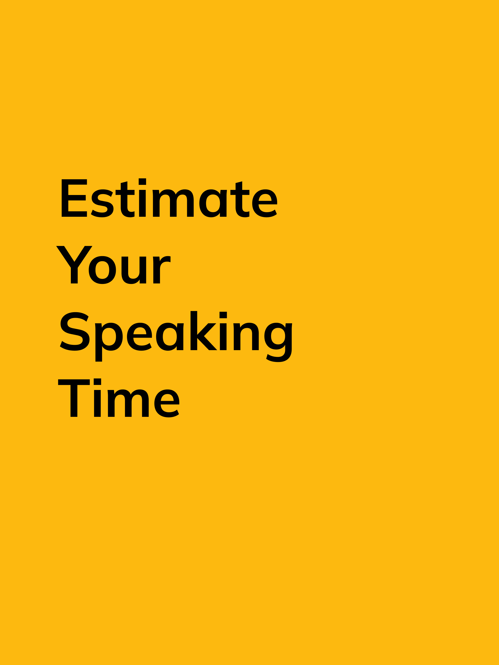 words2time - Time Your Speech