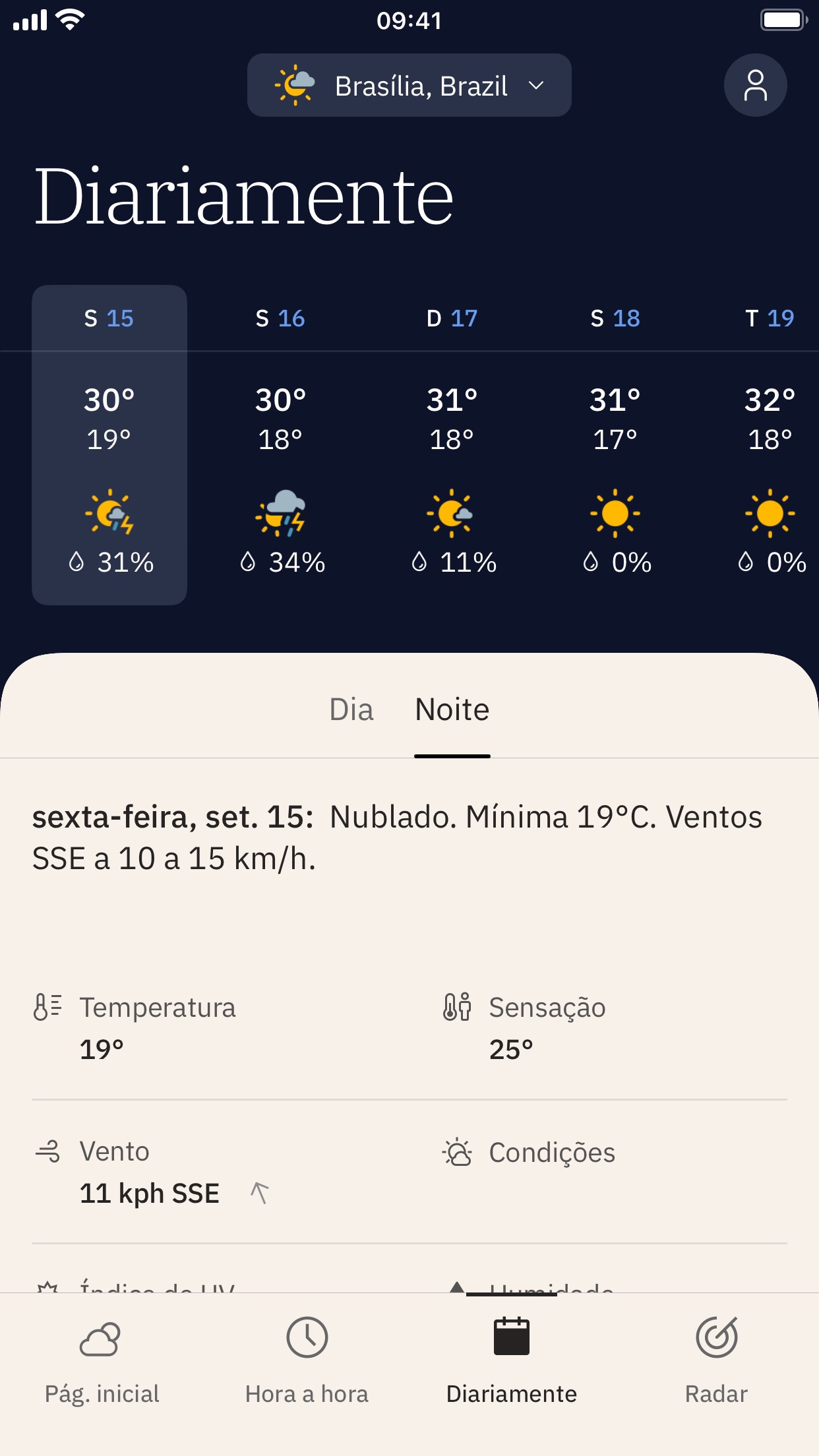 Screenshot do app Clima - The Weather Channel