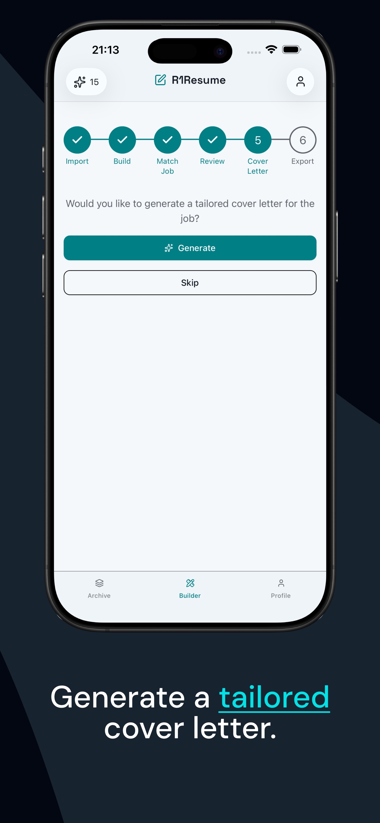 Screenshot 9 of R1Resume - AI Resume Builder