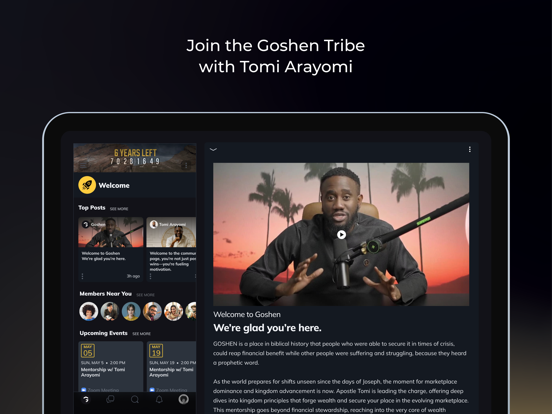 Goshen iPad screenshot 1 - Social Networking app