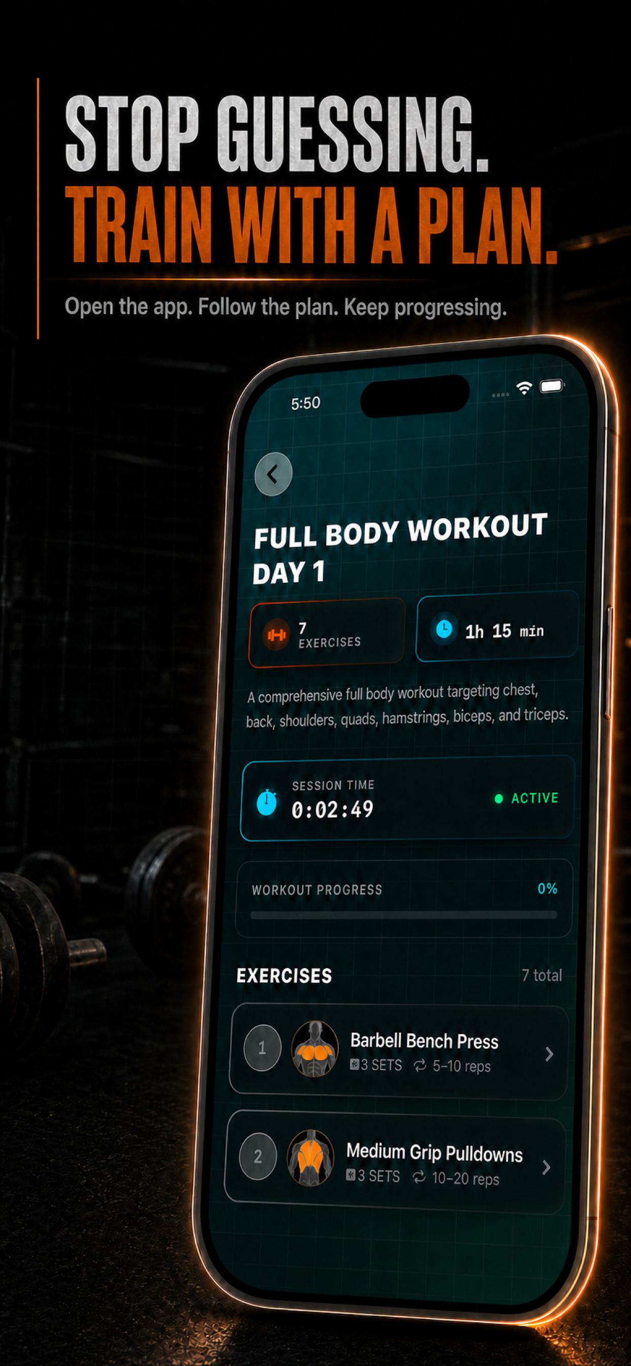 GetJacked: Beginner Gym Plan screenshot 3