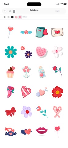 Cute Love Emoji Stickers iPhone screenshot