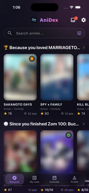 AniDex: Anime Tracker screenshot 1