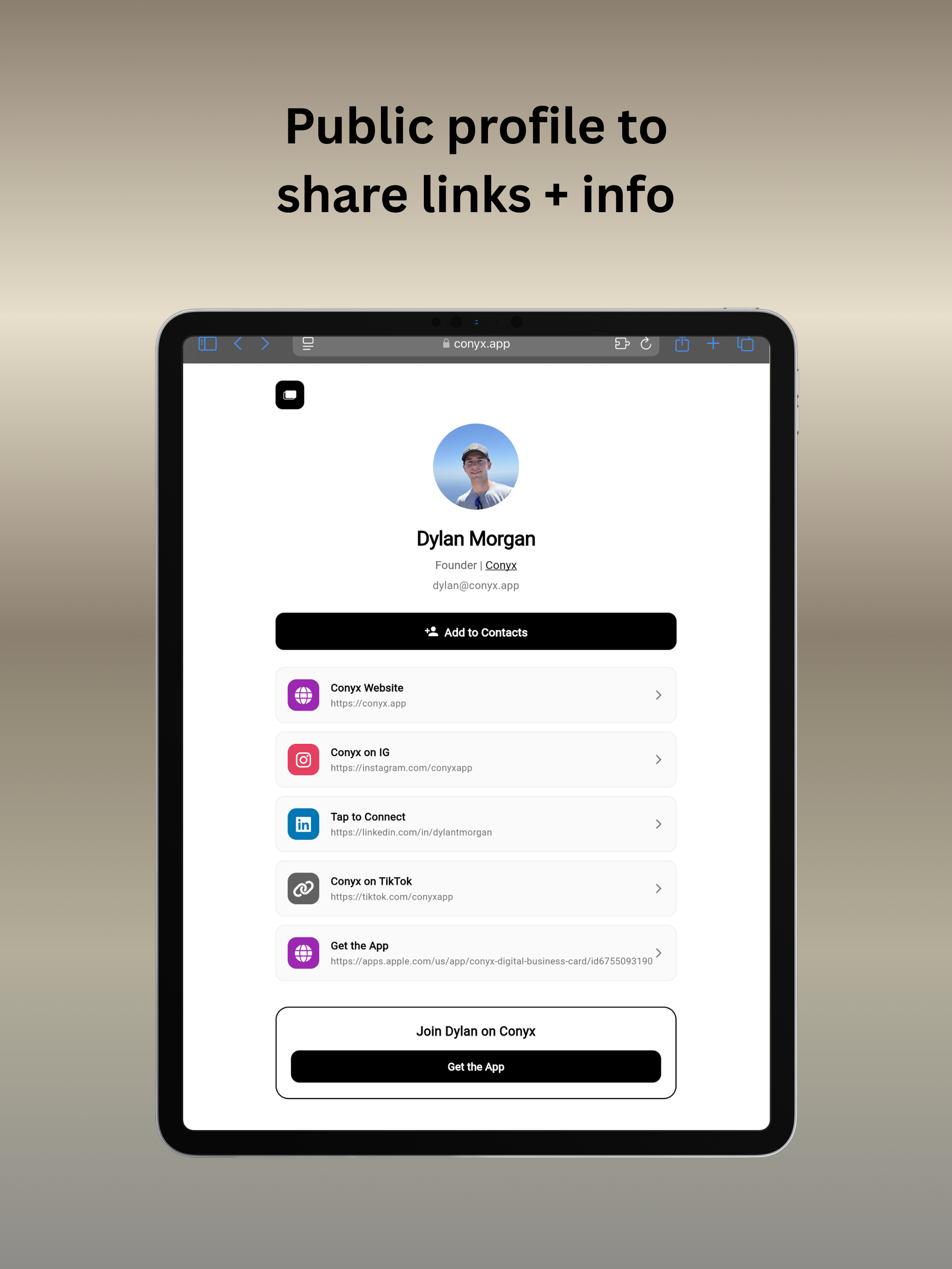 Conyx: Digital Business Card screenshot 7