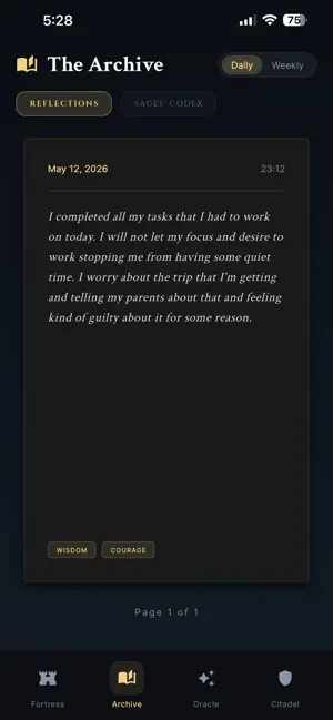 Inner Citadel: Stoic Journal screenshot 4