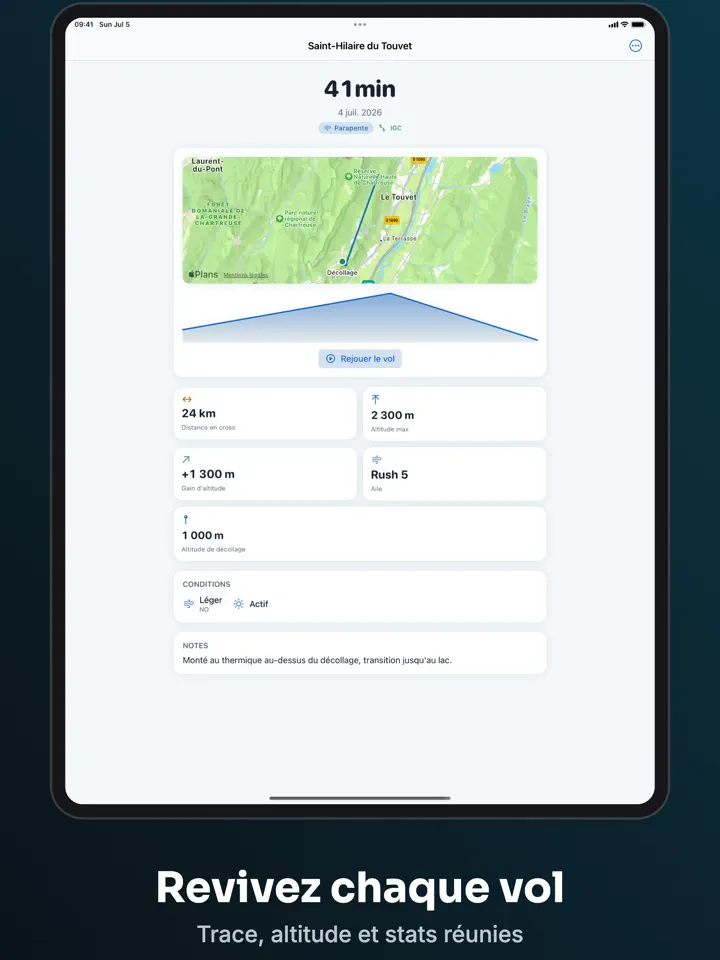 XC Log sur iPad : capture d’écran 3 sur 6