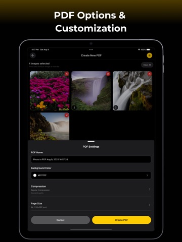 Convert Image to PDF : Pro iPad screenshot