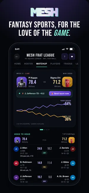MESH Fantasy Sports screenshot 1