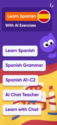 Lingzy: Learn Spanish AI A1-C2 iPhone screenshot