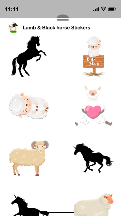 Screenshot #5 for Lamb & Black Horse Stickers