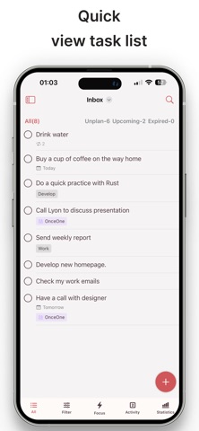 OnceOne - Grouping To-Do tasks Screenshot 1 of 3