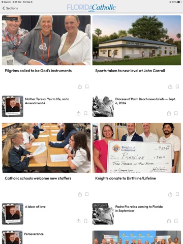 Florida Catholic News iPad screenshot