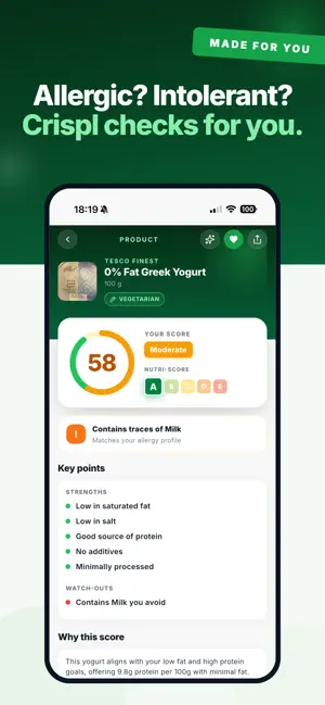 Crispl: Food Label Scanner screenshot 3