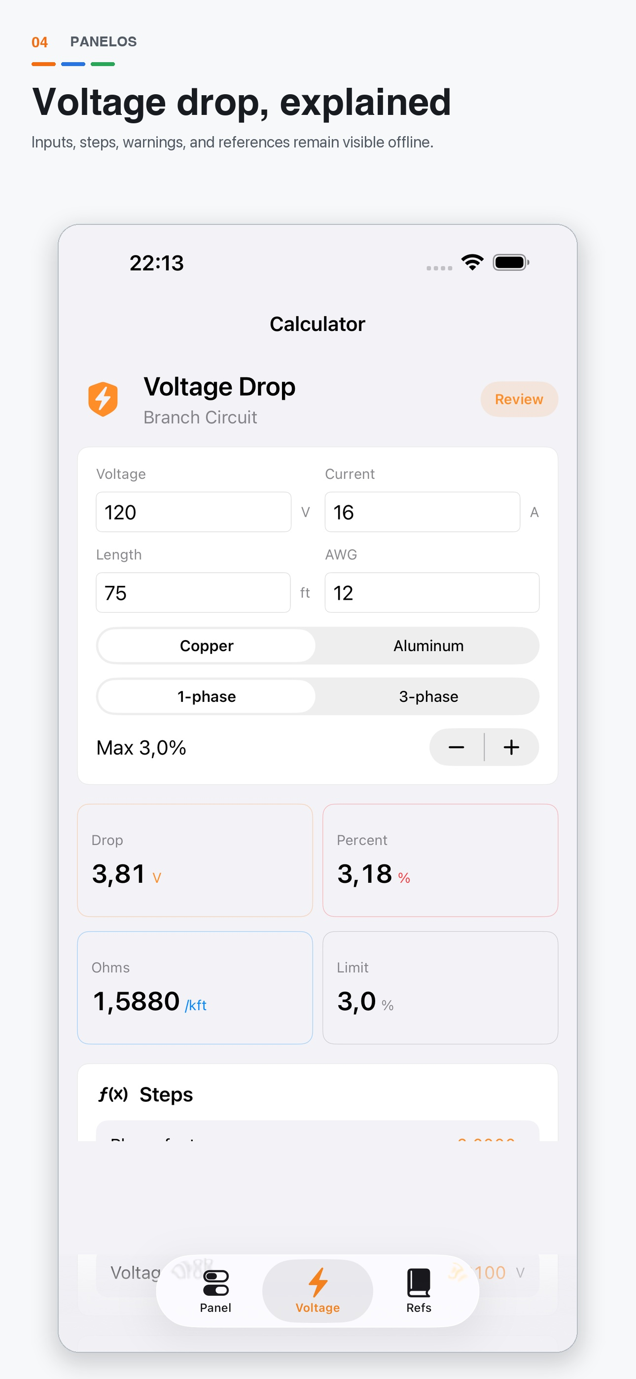 Panelos Electrician Tools screenshot 4