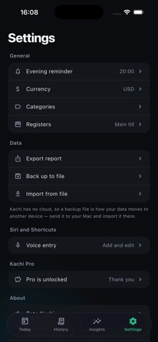 Kachi: Daily Sales Tracker iPhone screenshot