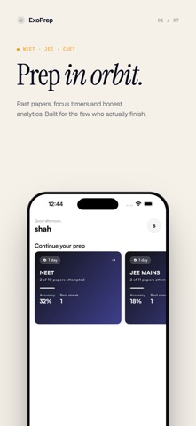 ExoPrep: PYQ NEET JEE Prep iPhone screenshot
