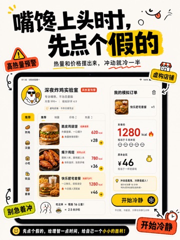 饭没来-虚拟外卖 iPad screenshot 2