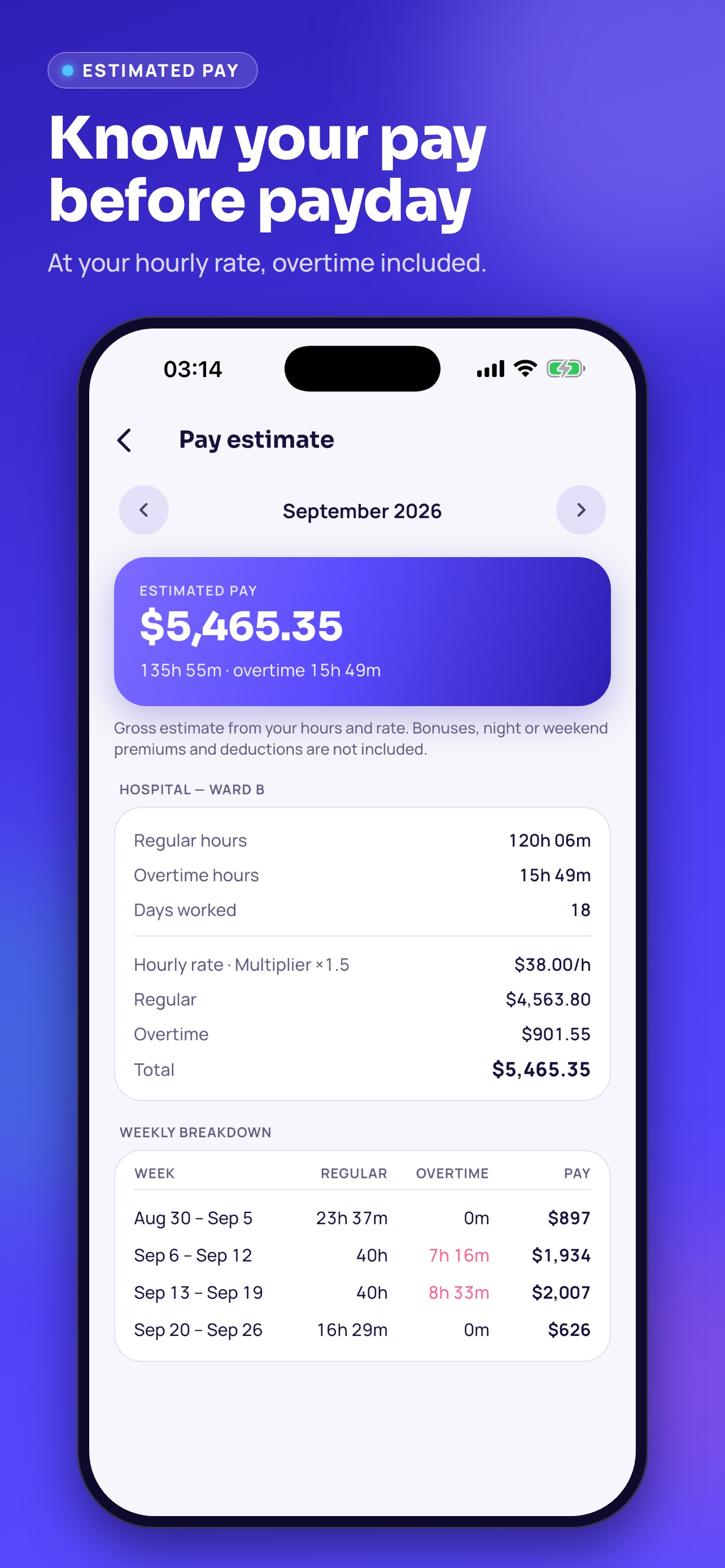 Screenshot 4 of Shift Pro: Hours & Timesheet