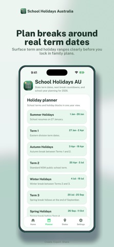 School Holidays Australia Screenshot 2 of 4