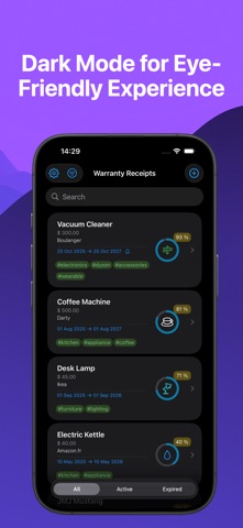 Warranty Receipt Tracker screenshot