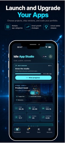 Idle App Studio: Dev Game Screenshot 1 of 3