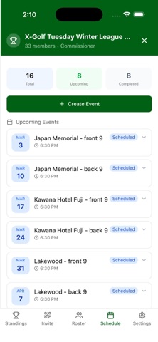Golfer by Tournamatch iPhone screenshot