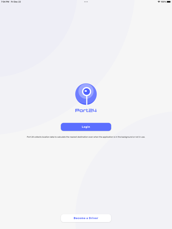 Port24 Driver iPad screenshot 1 - Business app