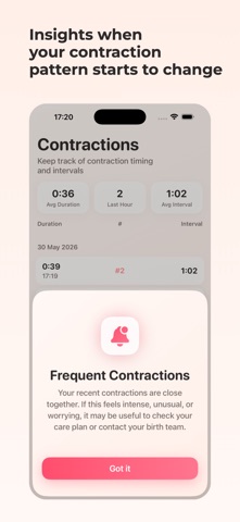 Momsy: Contraction Timer iPhone screenshot