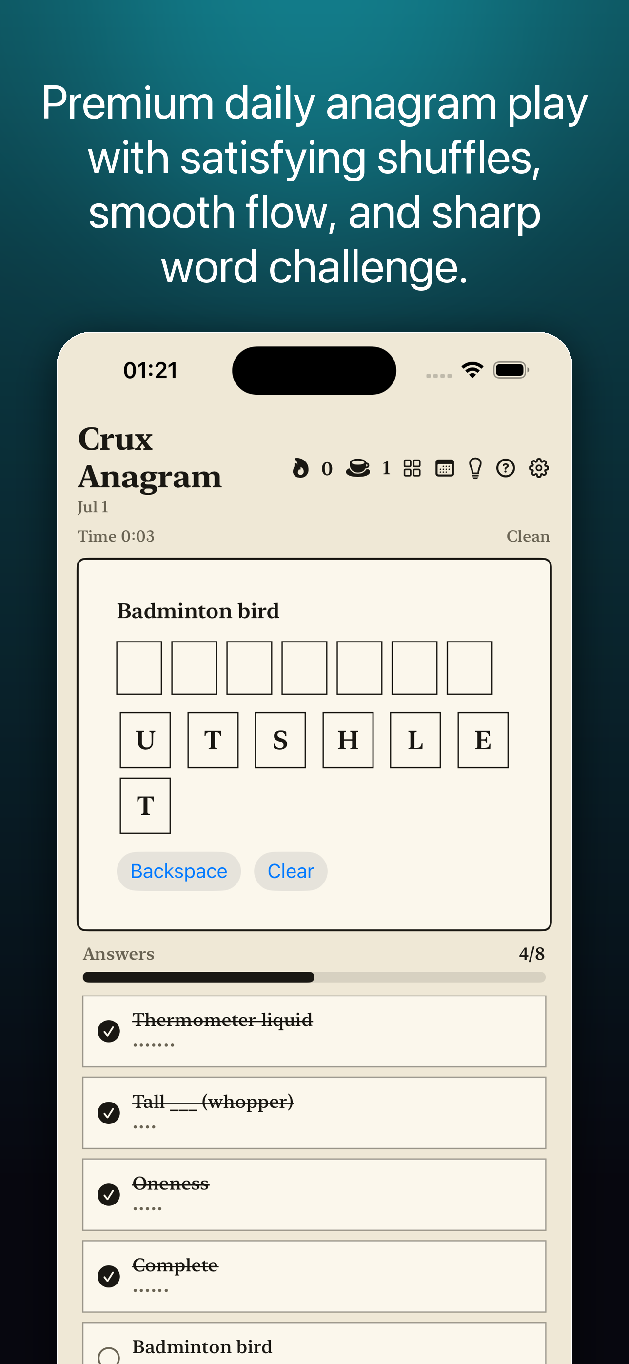 Crux Anagram screenshot 2