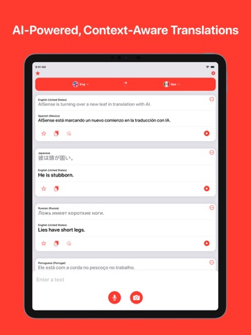 AISense Translator iPad screenshot