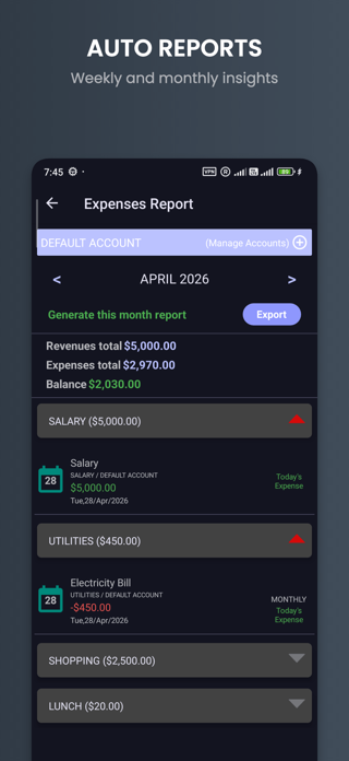 Simple Budget: Expense Manager Screenshot 4 of 8