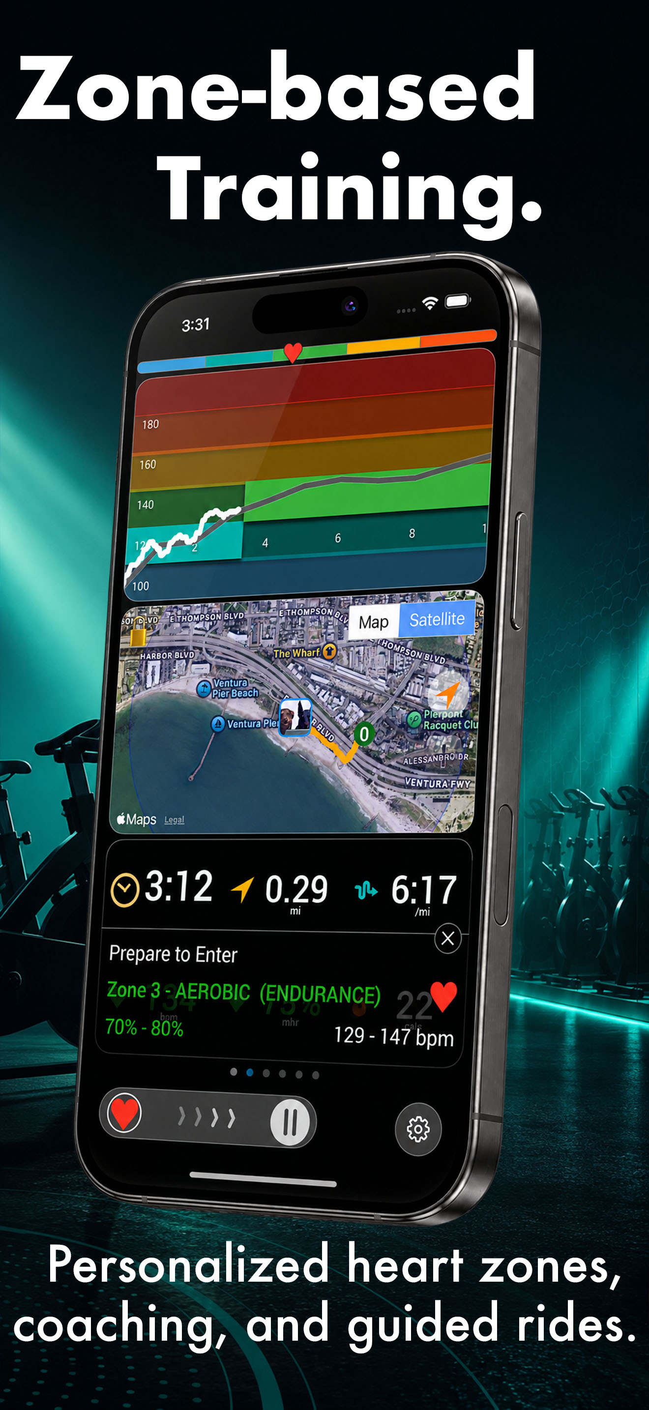 iBiker Cycling & Heart Trainer screenshot 3