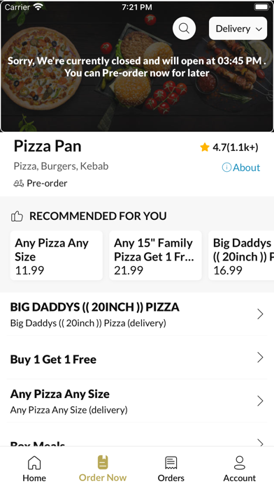 Pizza Pan. Screenshot