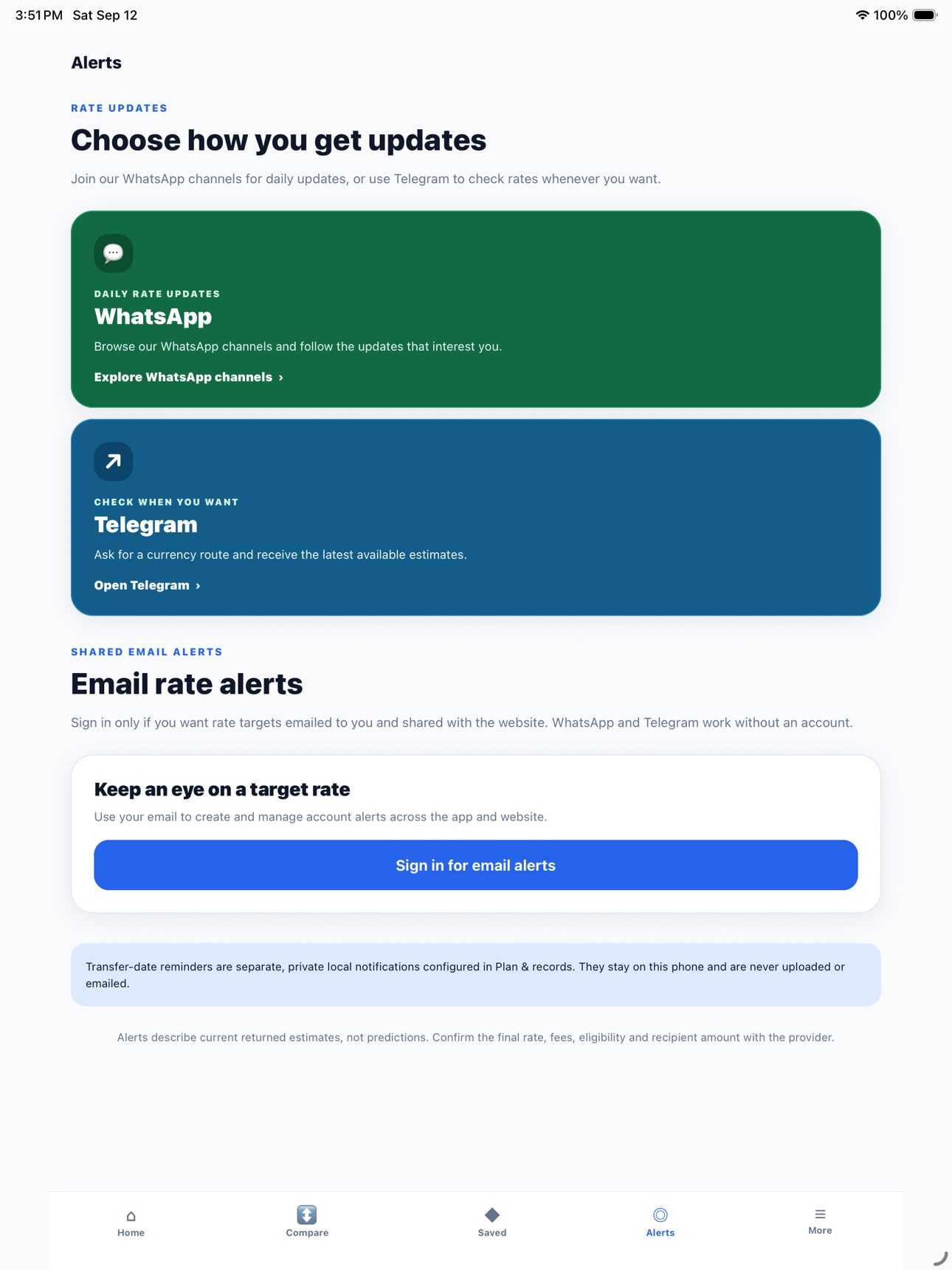 Screenshot 12 of CompareRemittanceRates.com