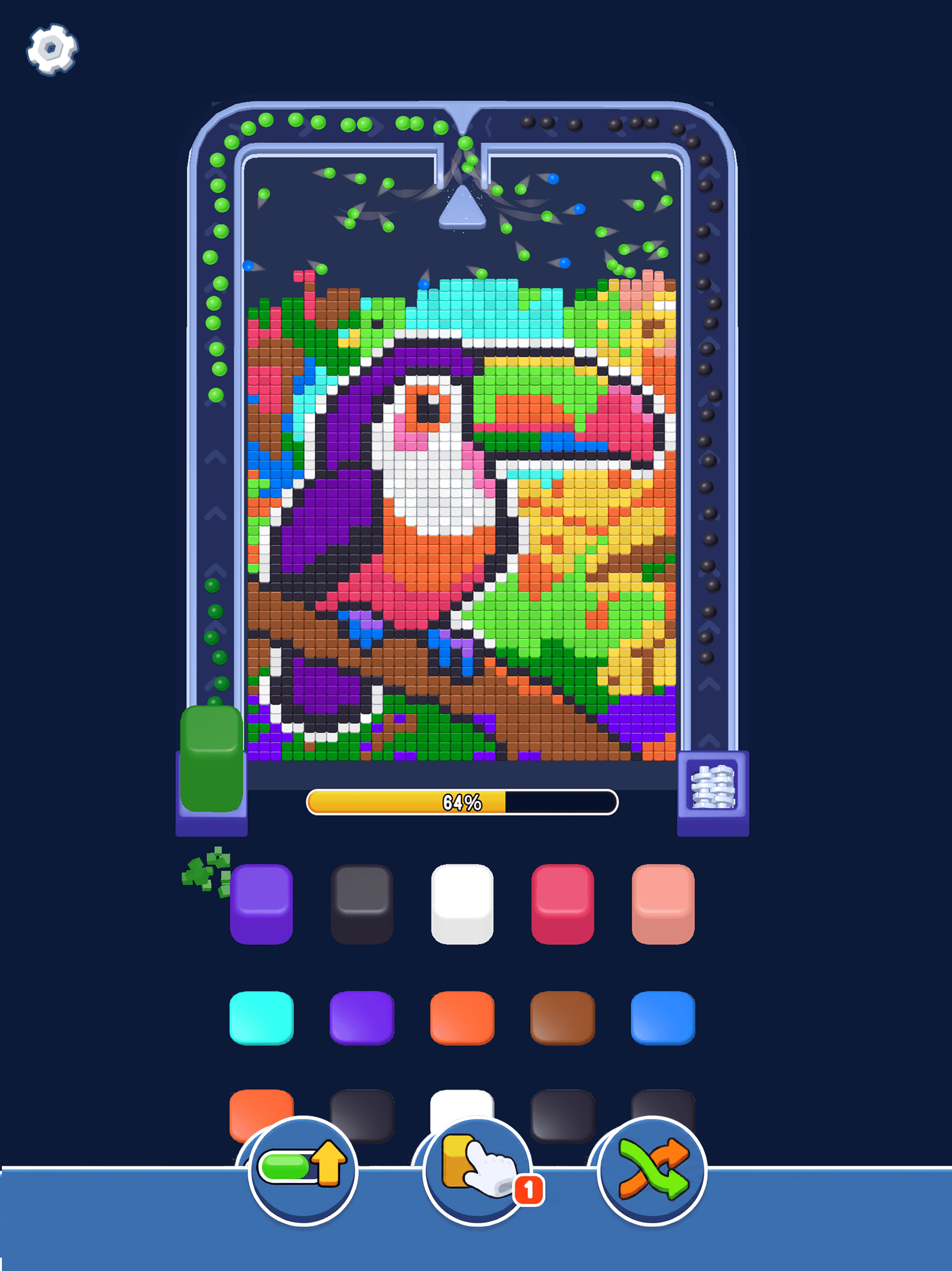 Bounce Sort - Ball Color Pixel
