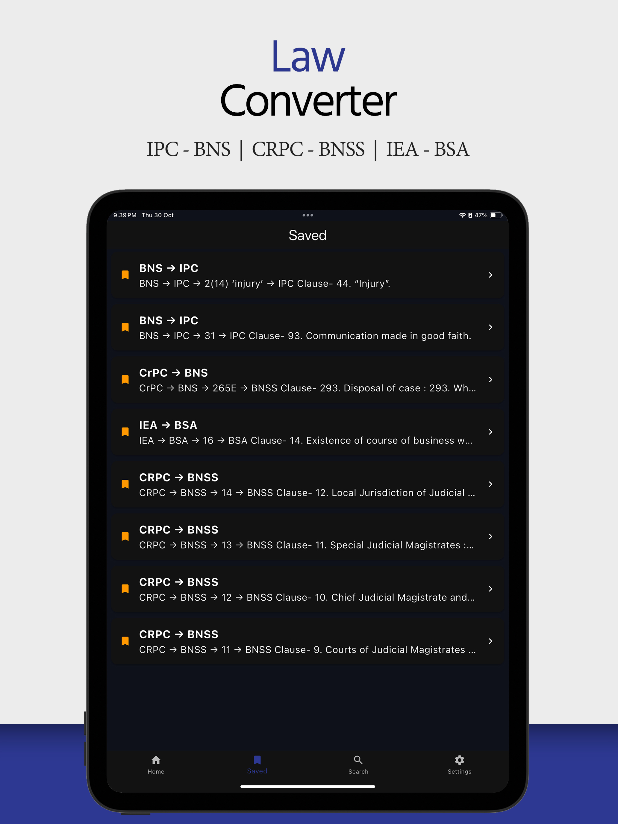 IPC-BNS Law Converter