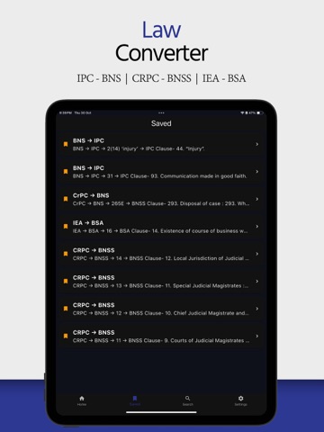 IPC-BNS Law Converter iPad screenshot