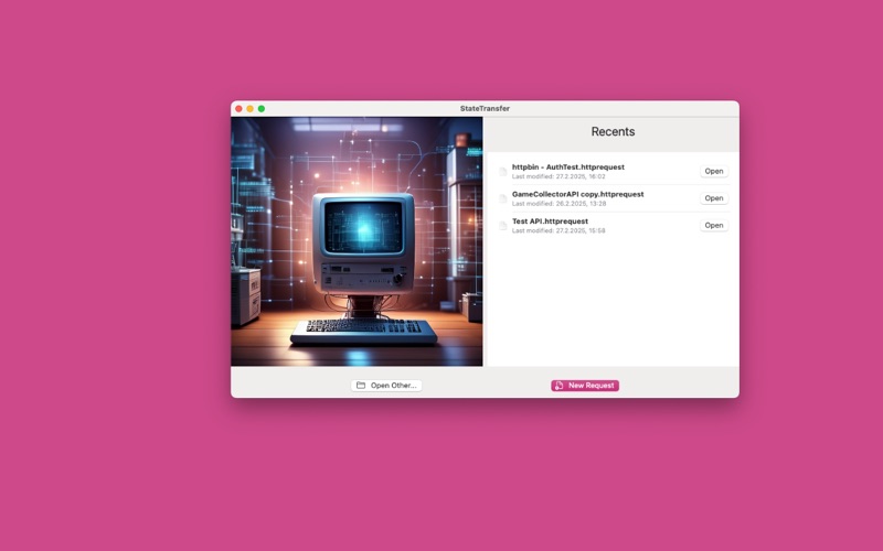 StateTransfer - a REST client app screenshot