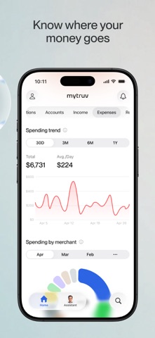 MyTruv - AI Money Manager iPhone screenshot